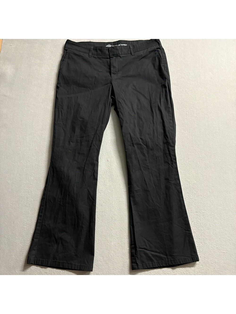 Dickies Crafted for Women Slim Fit Pants Size 14 Black Cotton Blend Workwear
